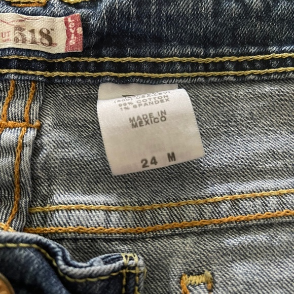 Levi's Super Low Boot Cut 518 Women's Denim Jeans 24M Factory Faded - Picture 6 of 15